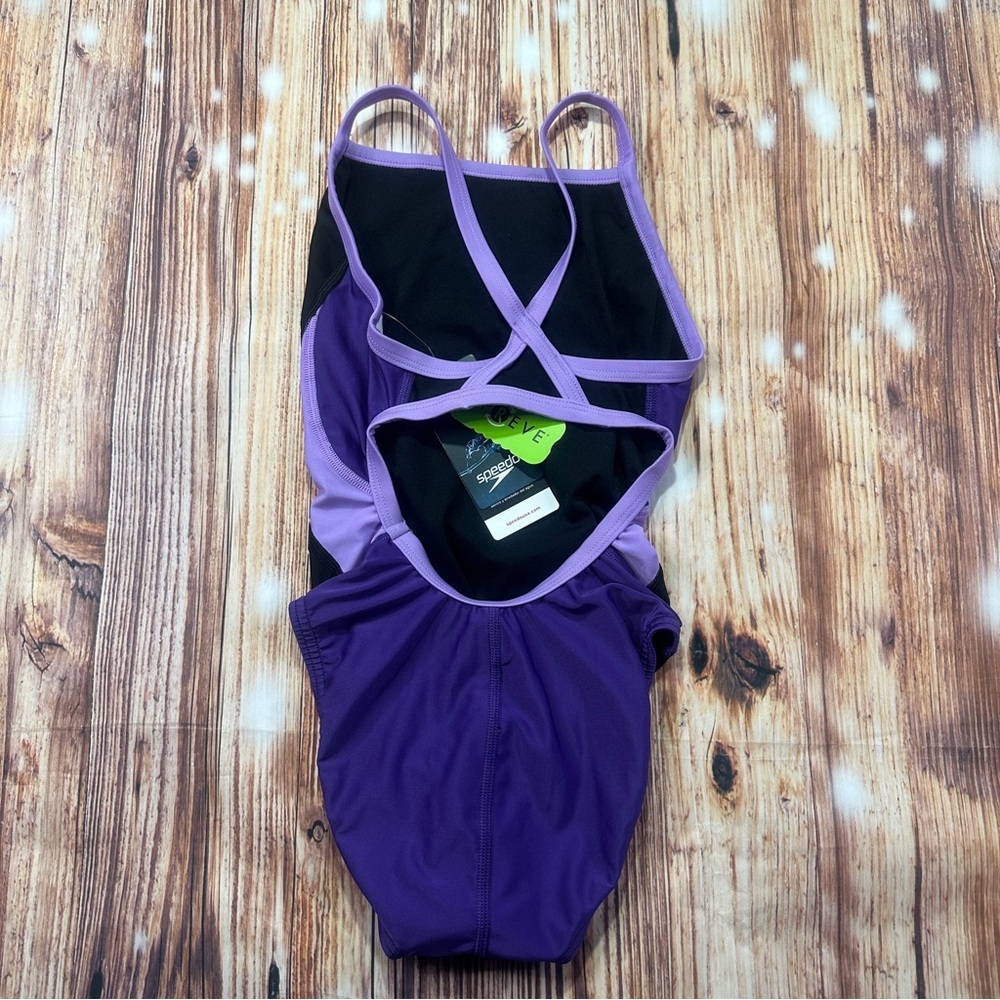 Speedo Girls Youth Swimsuit One Piece Size 28 - Picture 2 of 11